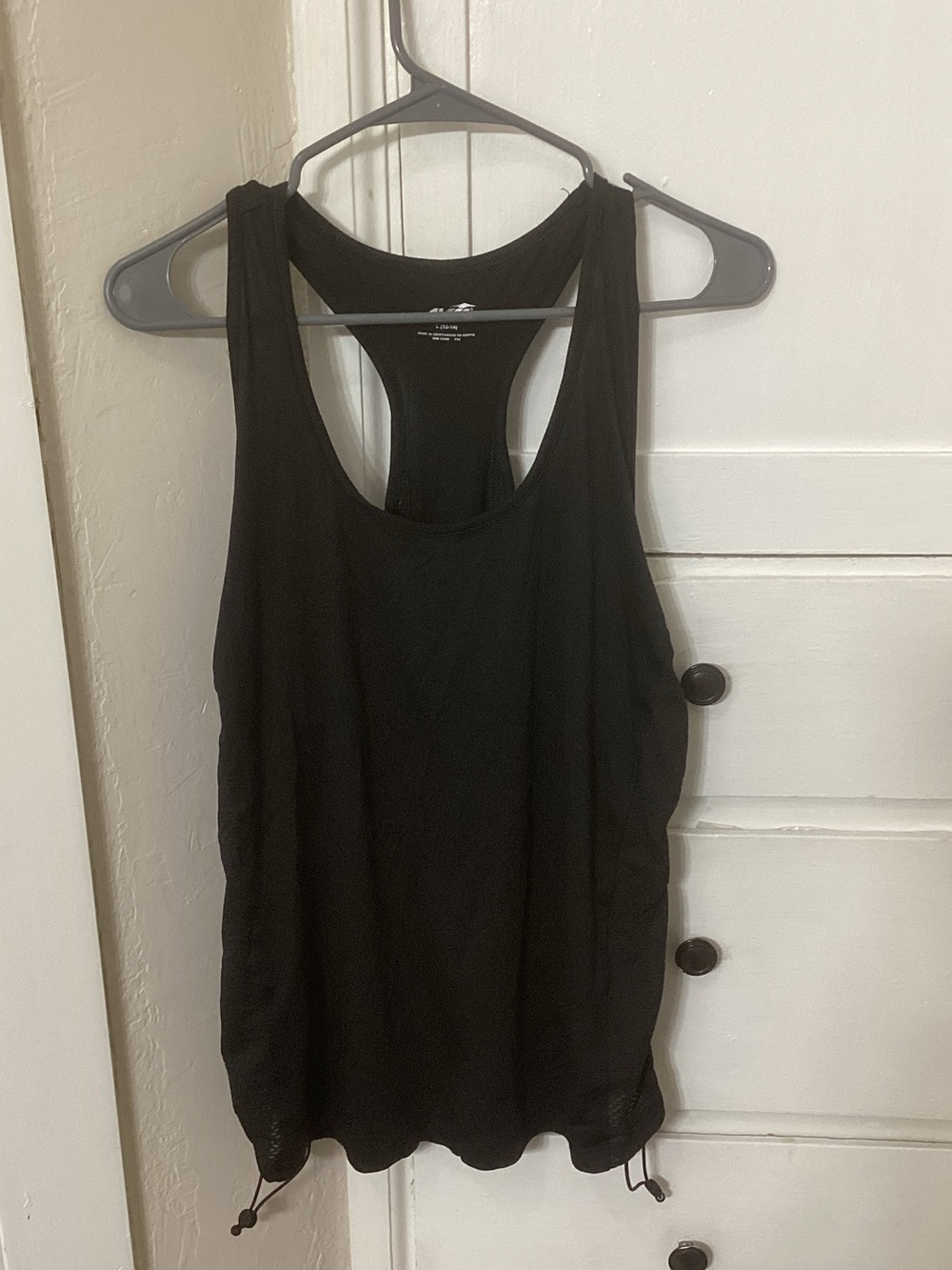 Avia Black Racerback Drawstring Tank